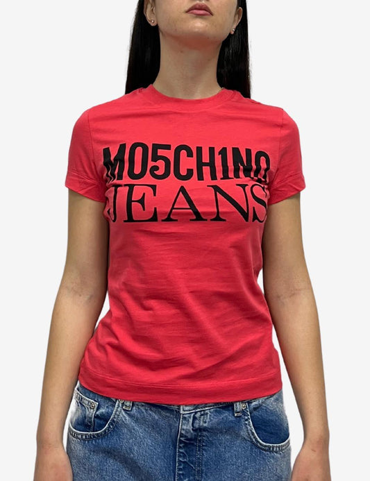 T-Shirt Moschino jeans sfiancata donna