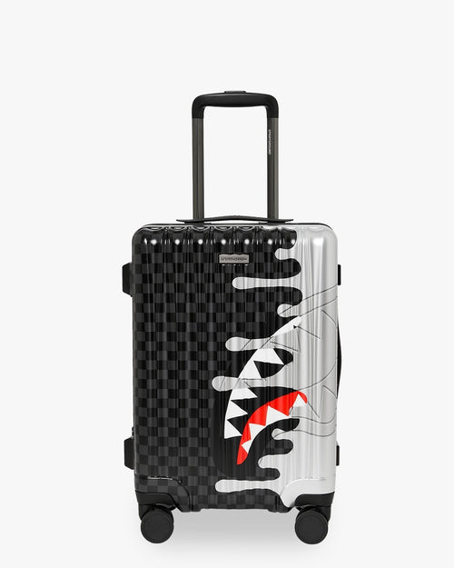 Valigia Sprayground nero SILVER SIDE DRIP BLACK CHECK CARRY-ON HARD LUGGAGE