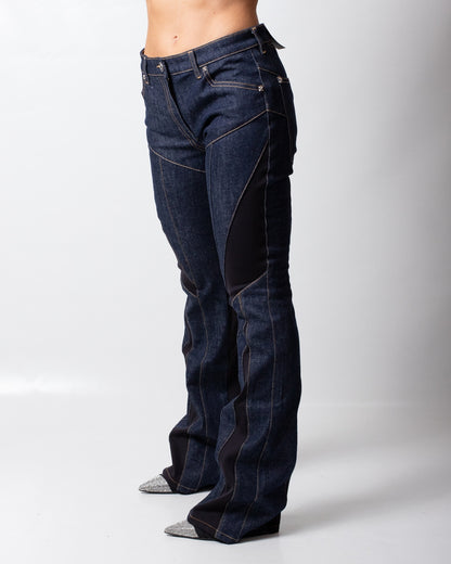 Jeans John Richmond "Bootcut" con dettagli in tech stretch donna