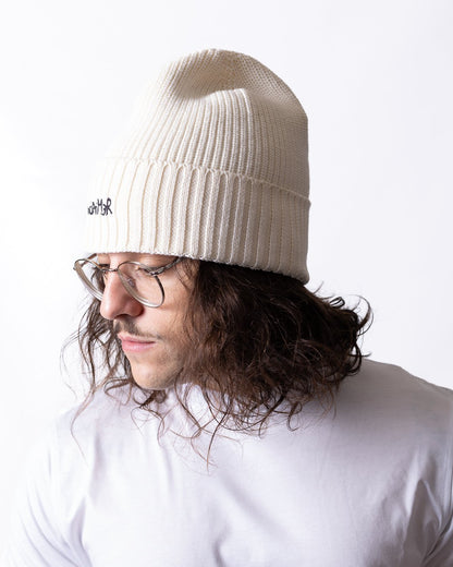 Cappello Disclaimer con risvolto e logo ricamato