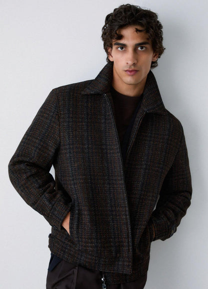Giubbotto Liu Jo in misto lana tartan full zip