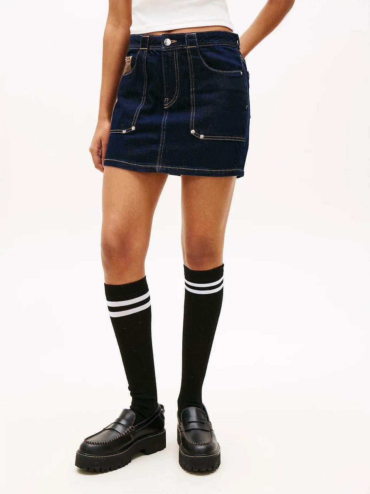 Gonna Tommy Jeans in denim "Mini Skirt" donna