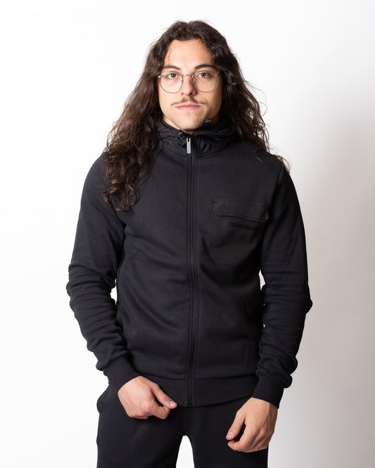 Felpa Colmar fullzip con dettagli in nylon uomo