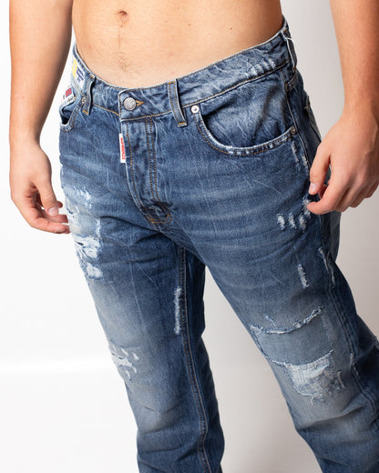 Jeans G2 Firenze "Broken" regular uomo