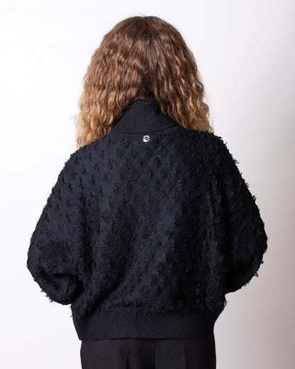 Maglia Twinset Actitude dolcevita con frange donna