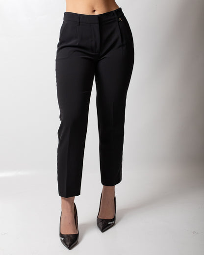 Pantalone Twinset Actitude con fasce in satin donna