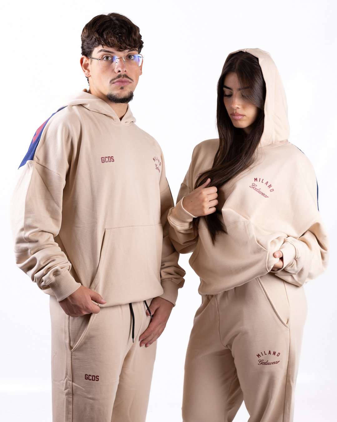 Felpa GCDS con cappuccio "Band Logo Back"