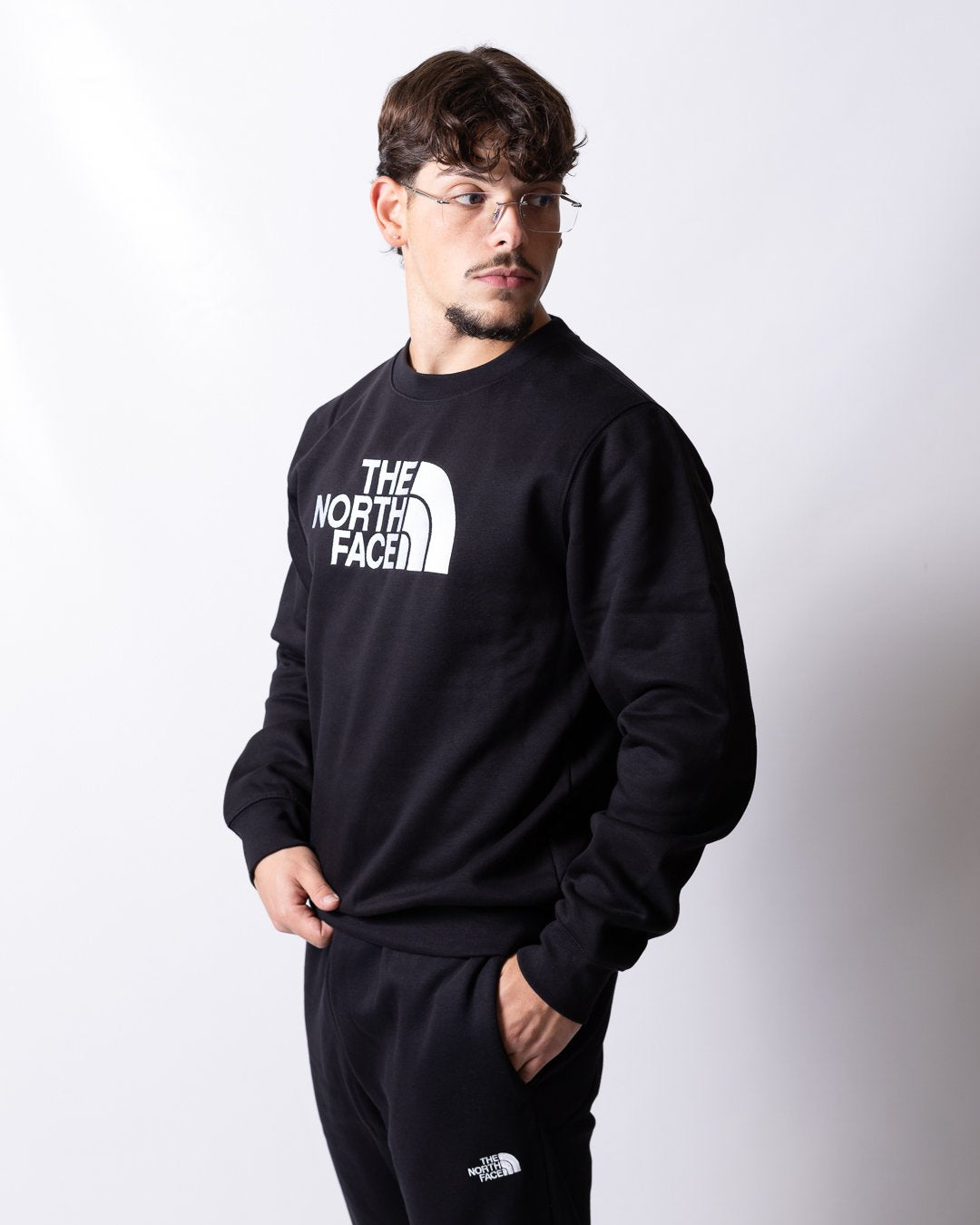 Felpa The North Face con maxi logo ricamato