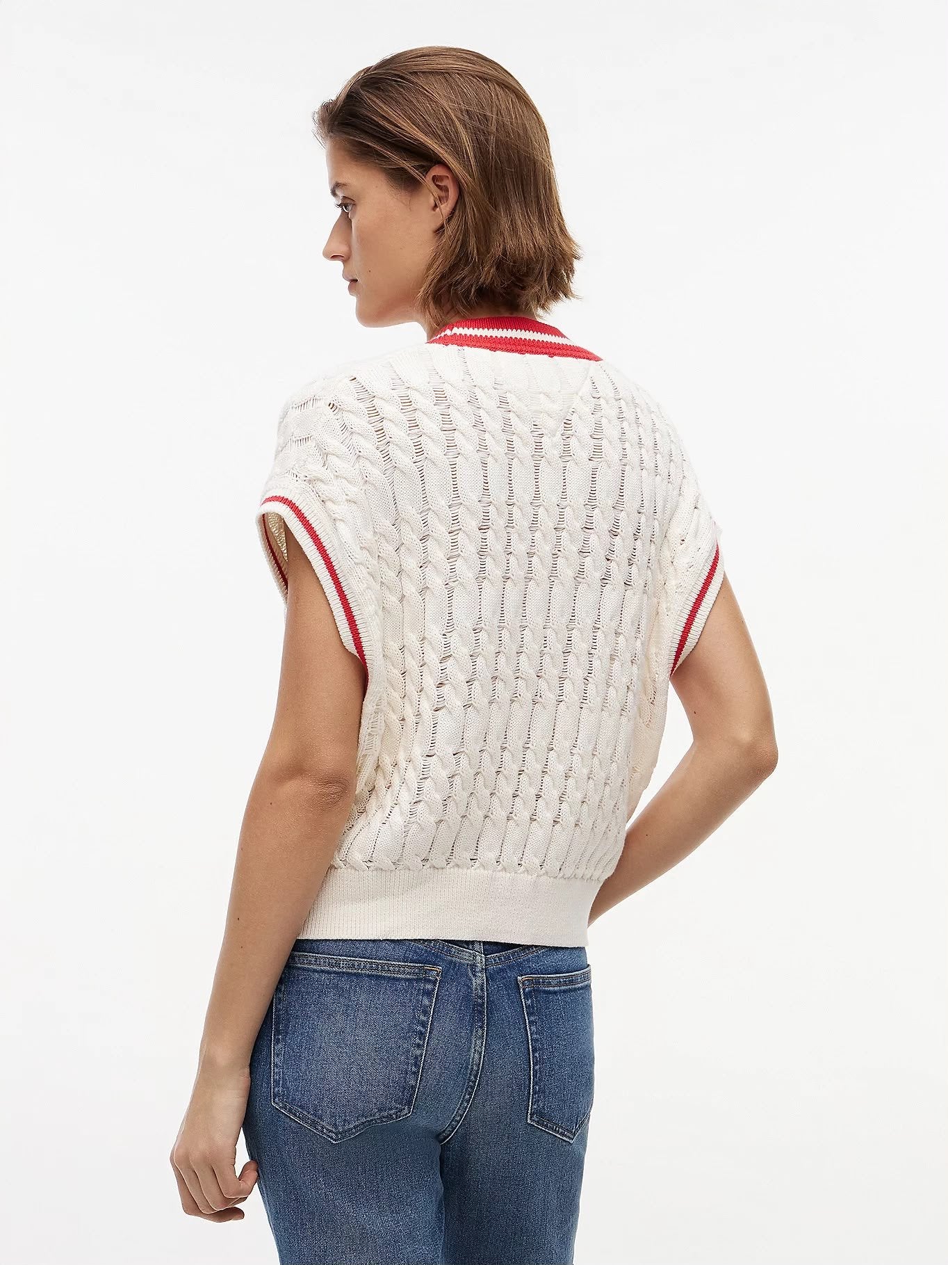 Gilet Tommy Jeans in maglia intrecciata donna