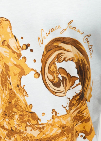 T-Shirt Versace Jeans Couture regular "Wave Baroque" uomo