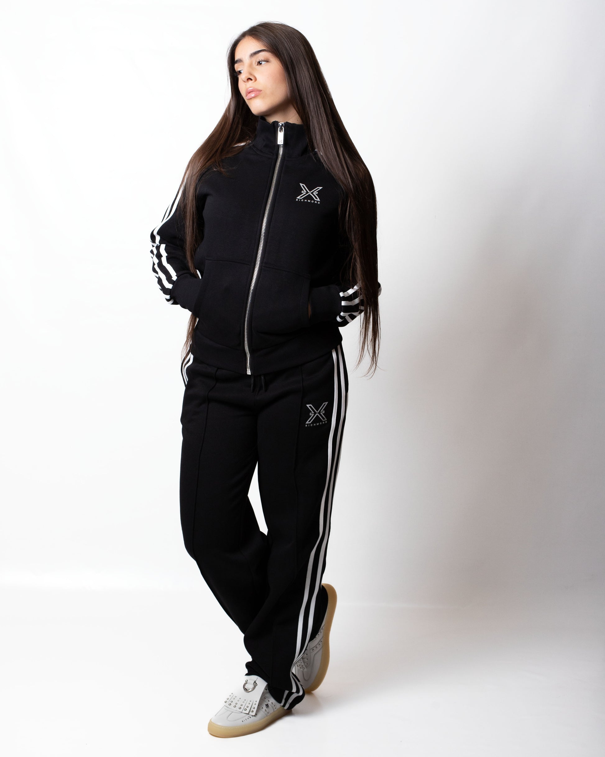 Pantalone Richmond X in felpa con bande a contrasto donna