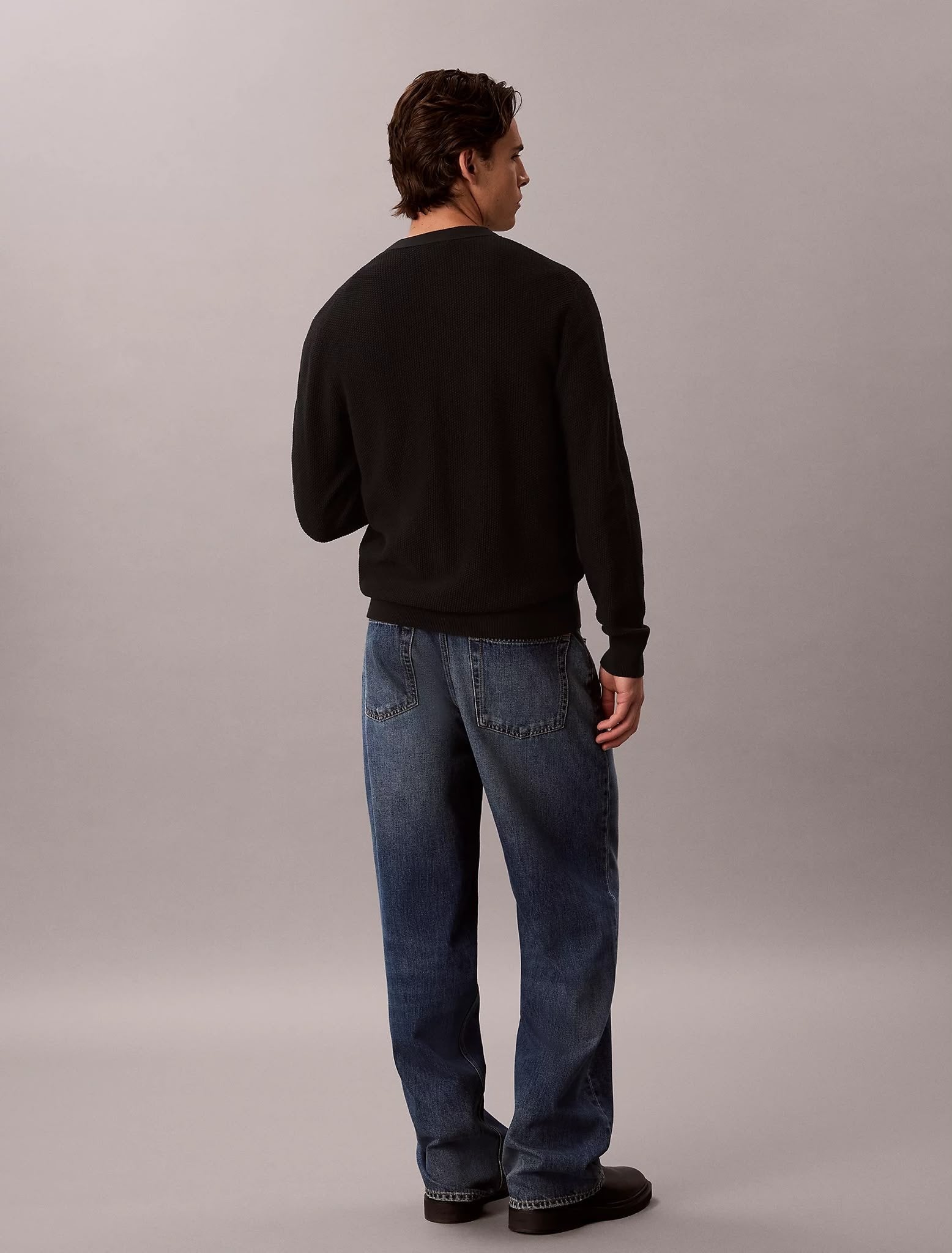 Cardigan Calvin Klein in cotone texturizzato uomo