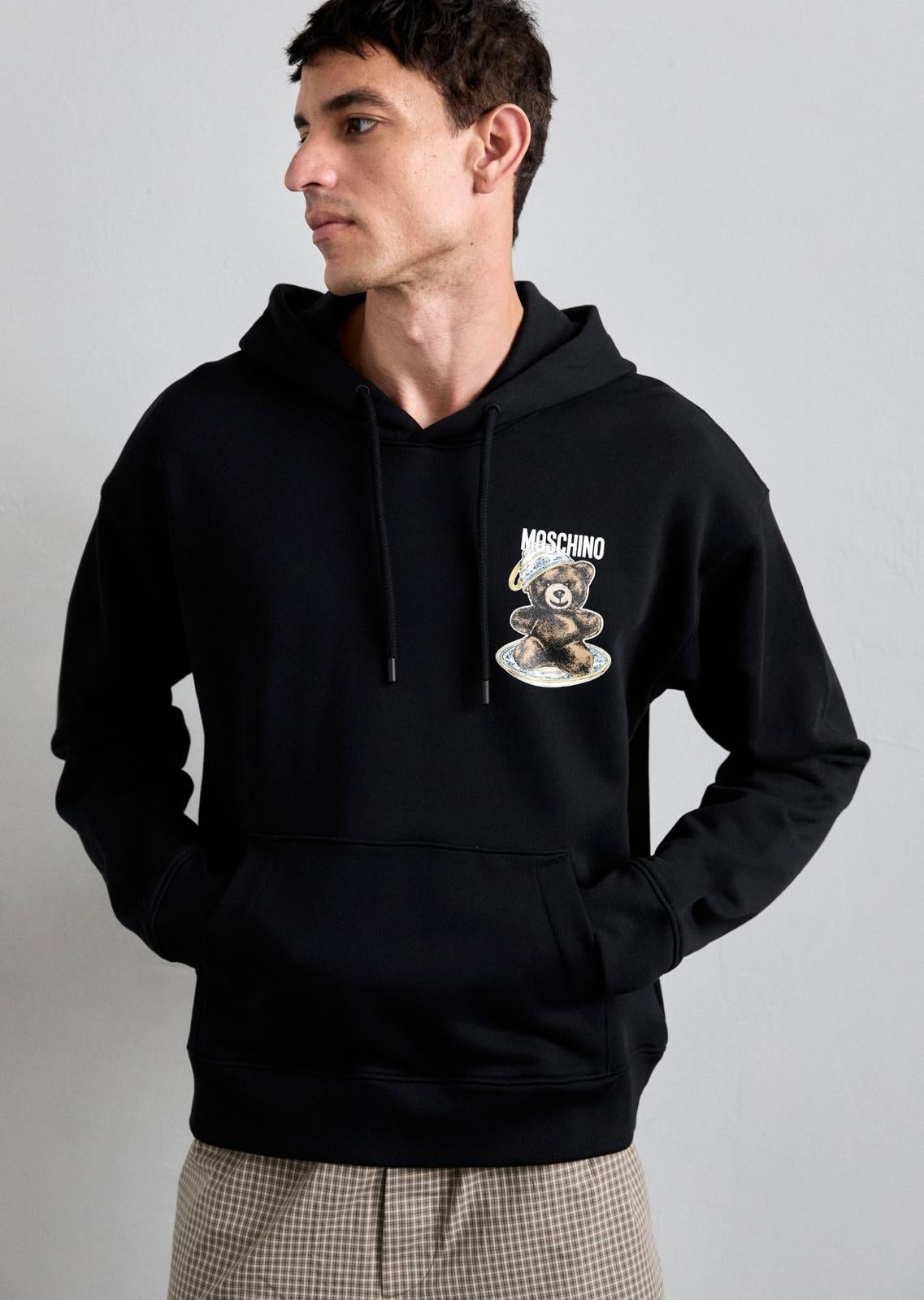 Felpa Moschino con cappuccio e stampa Teddy Bear