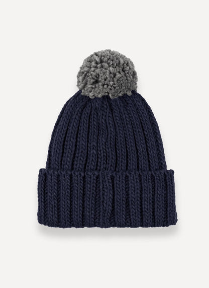Cappello Colmar in costina con pompon