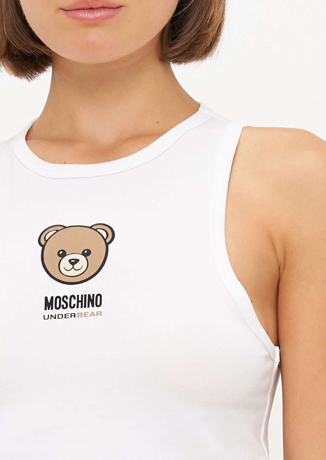 Canotta Moschino Active con logo teddy donna