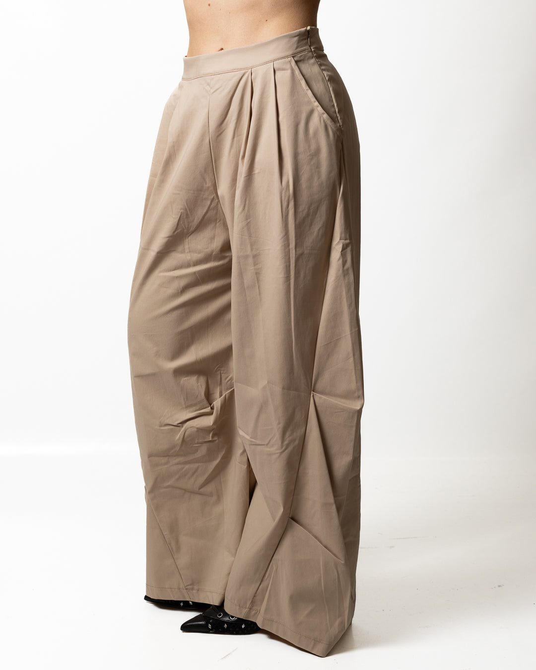 Pantalone Marcelo Burlon baggy in tela di cotone donna