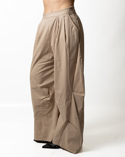 Pantalone Marcelo Burlon baggy in tela di cotone donna