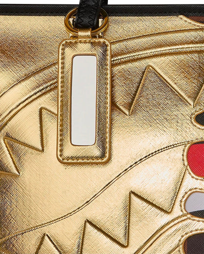 Borsa Sprayground marrone SHARKS IN PARIS GOLD DRIP TOTE 
