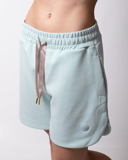 Short Colmar in felpa con coulisse effetto raso donna