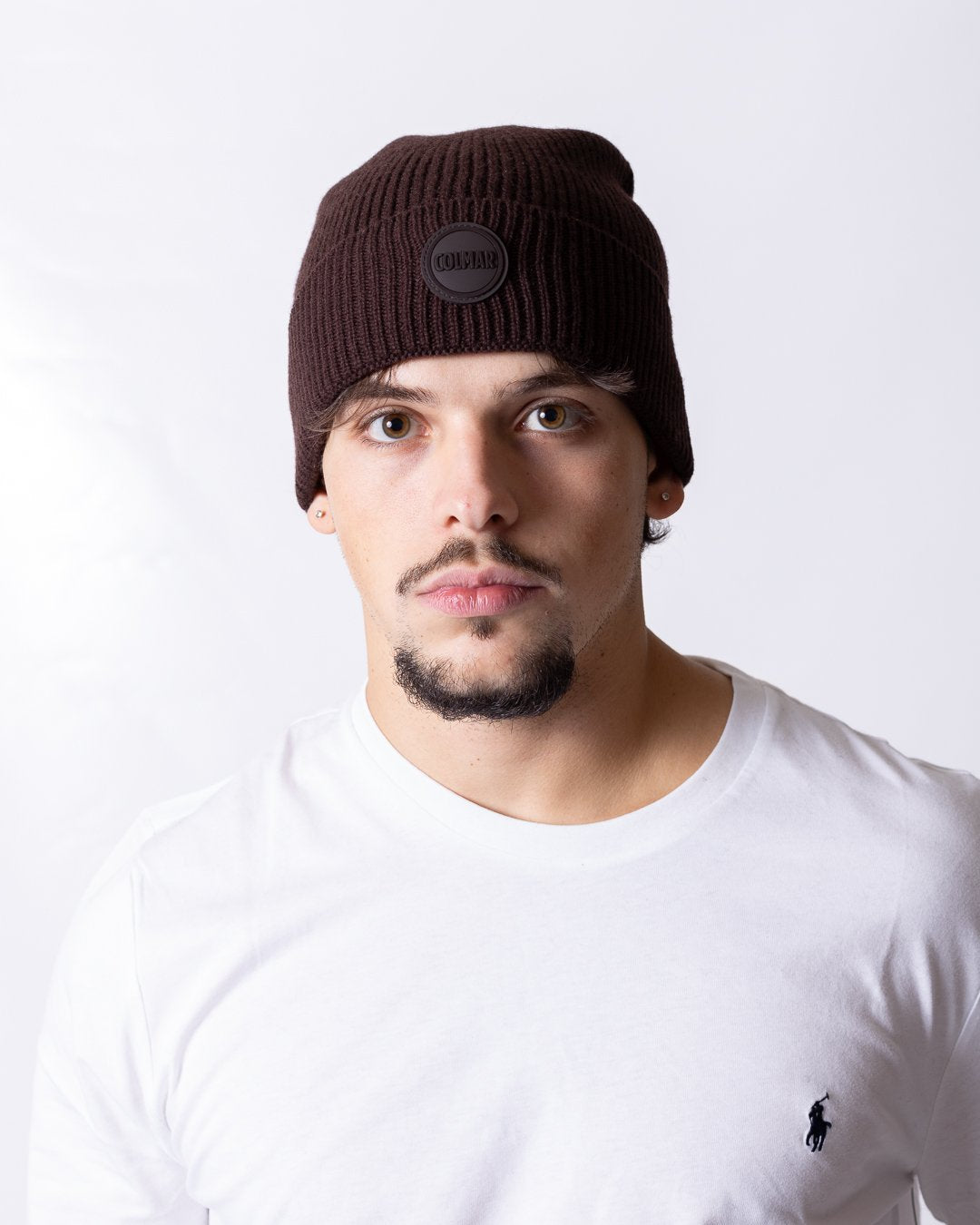 Cappello Colmar in lana vergine e logo in rilievo