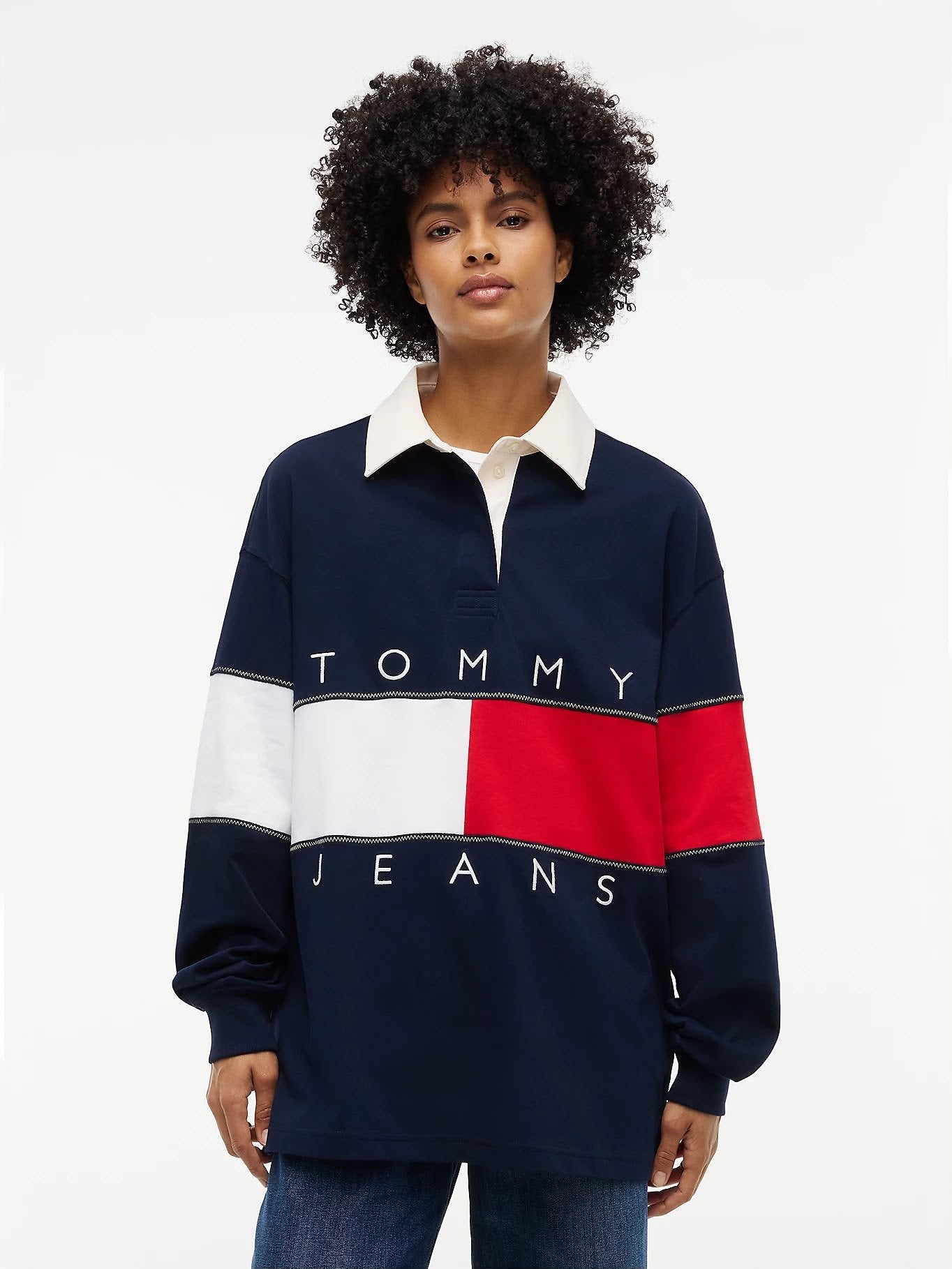 Polo Tommy Jeans "Flag Rugby" donna