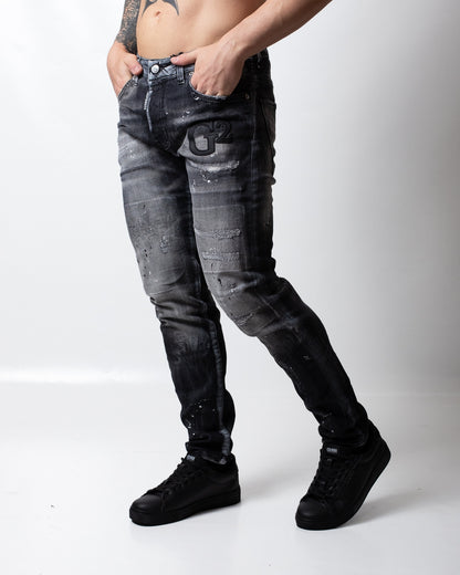 Jeans G2Firenze slim "Dark Leather" uomo