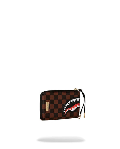 Portafoglio Sprayground marrone shark in paris  zip-out wallet