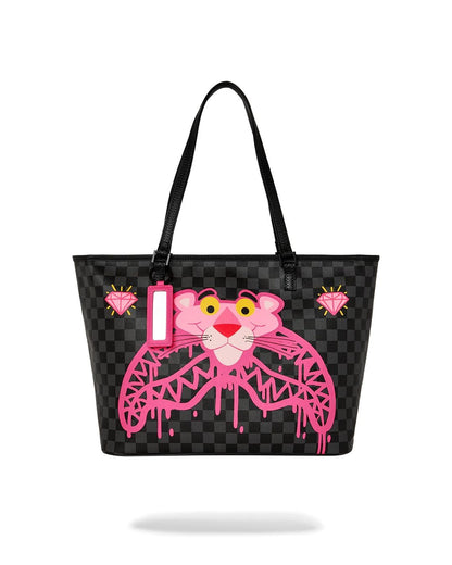Borsa Sprayground nero "Pink Panther: drippy diamons tote"