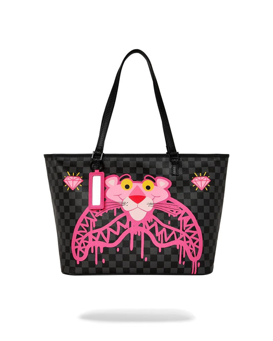 Borsa Sprayground nero "Pink Panther: drippy diamons tote"