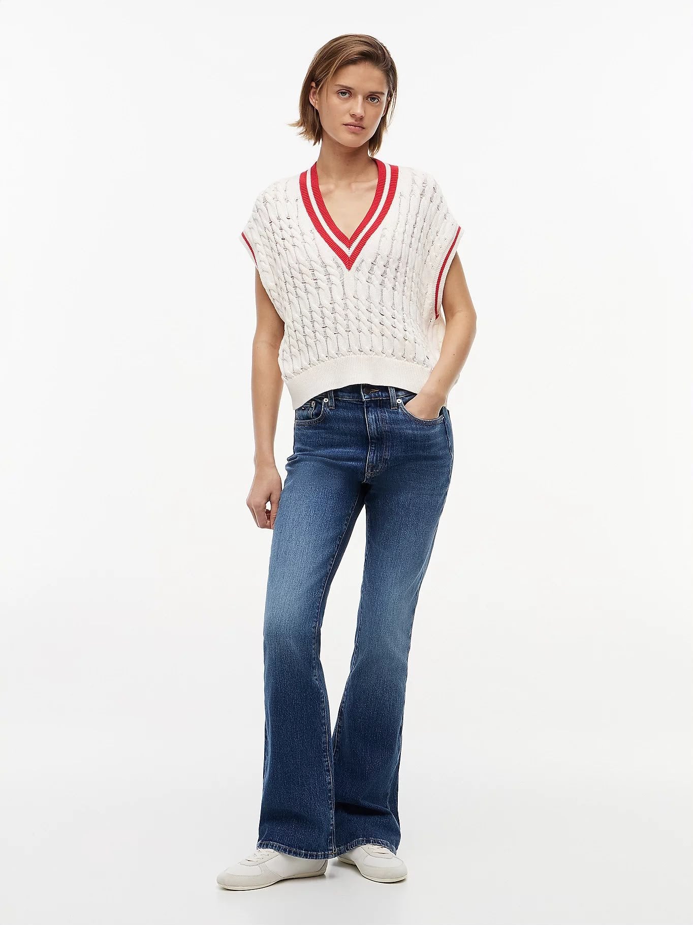 Gilet Tommy Jeans in maglia intrecciata donna