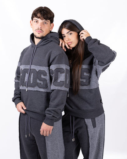 Felpa con cappuccio GCDS con maxi logo a contrasto 
