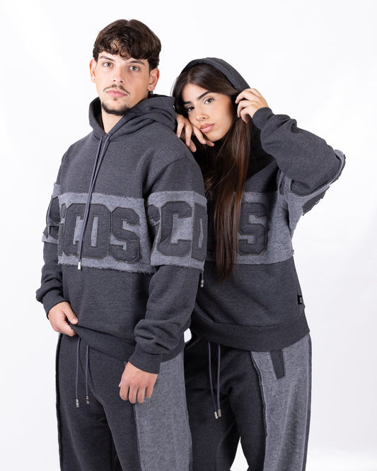 Felpa con cappuccio GCDS con maxi logo a contrasto 