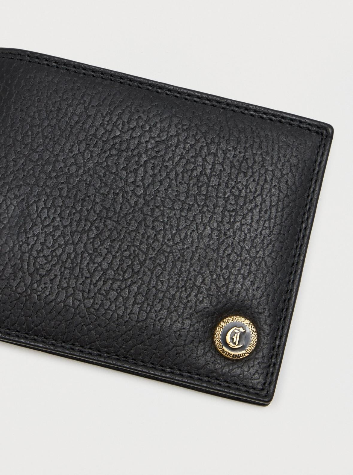 Portafoglio Just Cavalli "Gothic Stud" in pelle granulata uomo