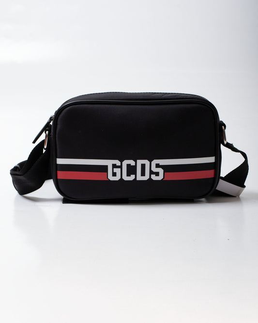 Tracolla GCDS in nylon "Logo Stripes"