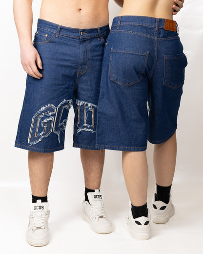 Bermuda GCDS in denim "Logo Lounge"