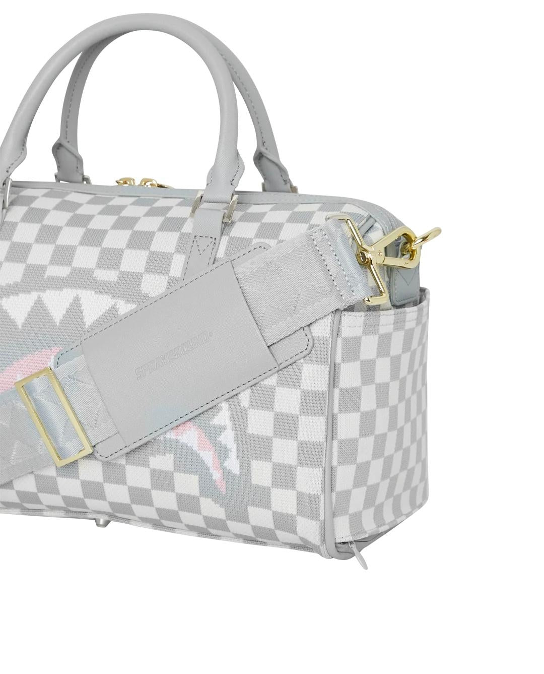 Borsa Sprayground bianco Knit sharks in paris cream  mini duffle
