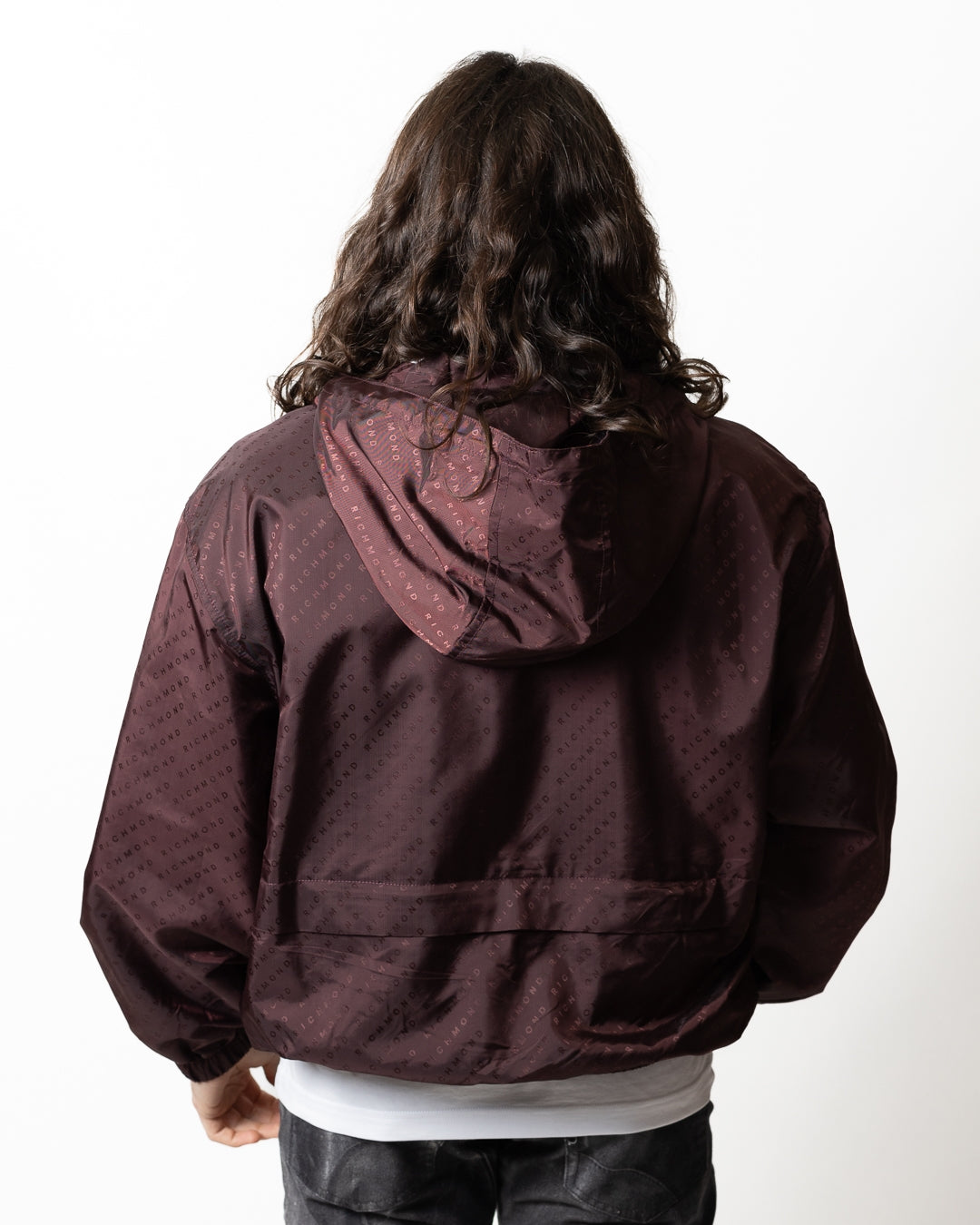 Giubbotto Richmond X in nylon con logo all-over uomo