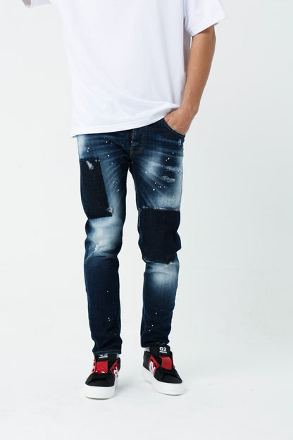 Jeans G2Firenze con applicazione metallica e grafica sul retro