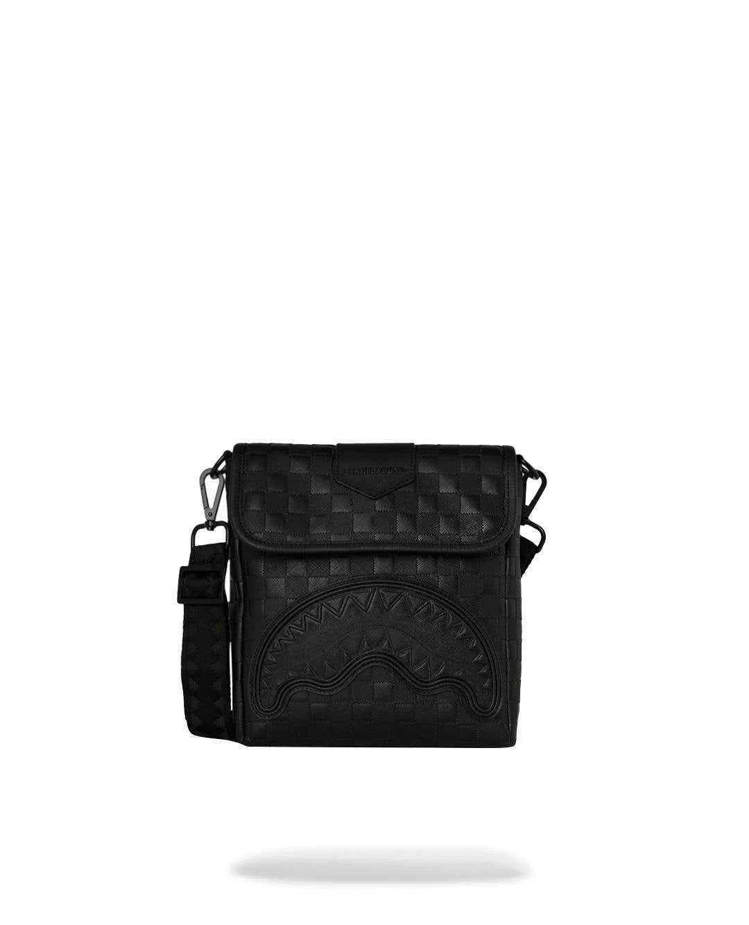 Tracolla Sprayground nero RAISED CHECK MESSENGER SLING