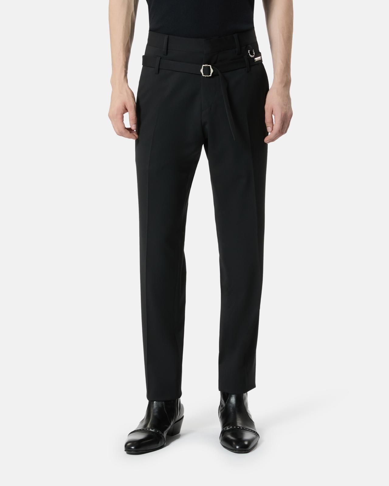 Pantalone John Richmond chino in lana con cinta uomo