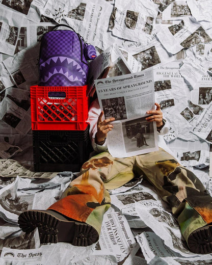 Zaino Sprayground viola Purple shark sharks in paris dlvxsv backpack