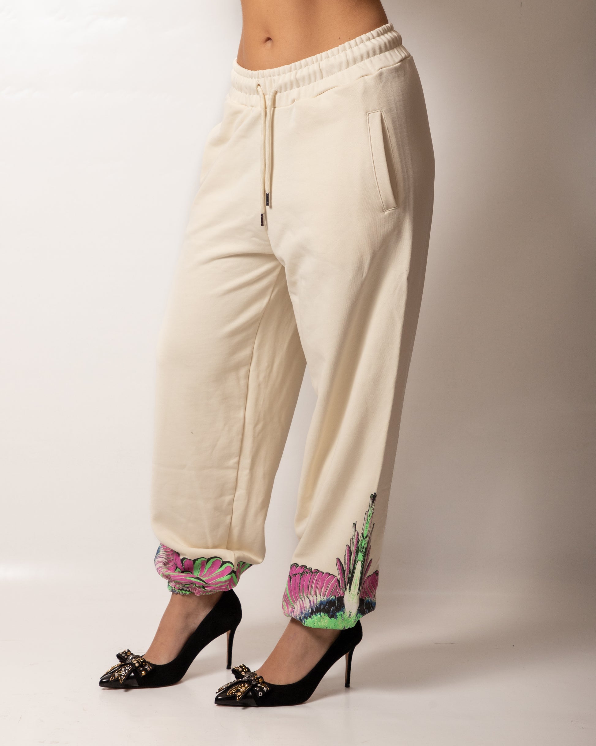 Pantalone Marcelo Burlon in felpa "Wings" donna
