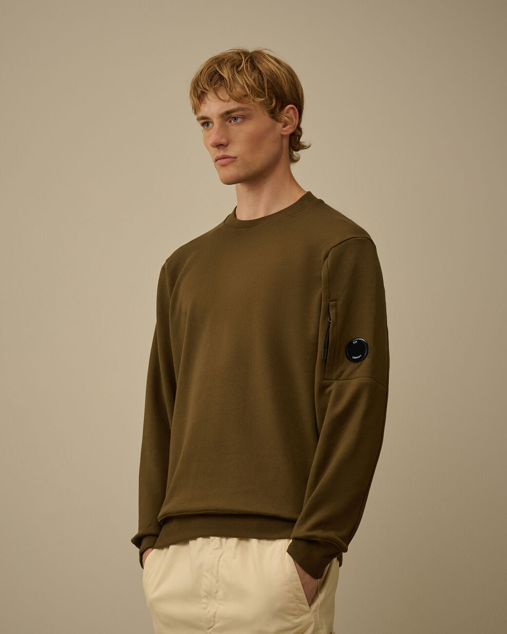Felpa C.P. Company girocollo "Diagonal Raised" uomo