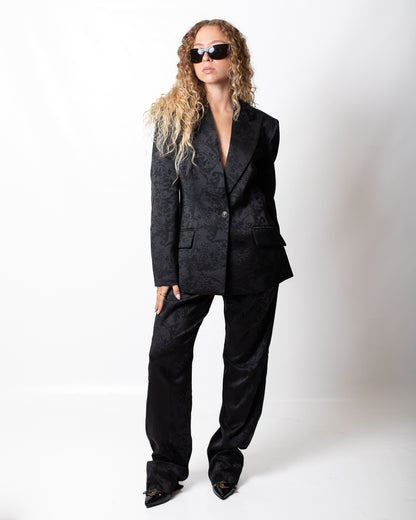 Giacca blazer Versace Jeans Couture "Satin Barocco" monopetto donna