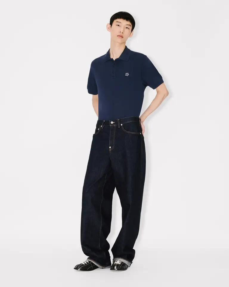 Polo Kenzo slim fit con logo in ricamo boke flower