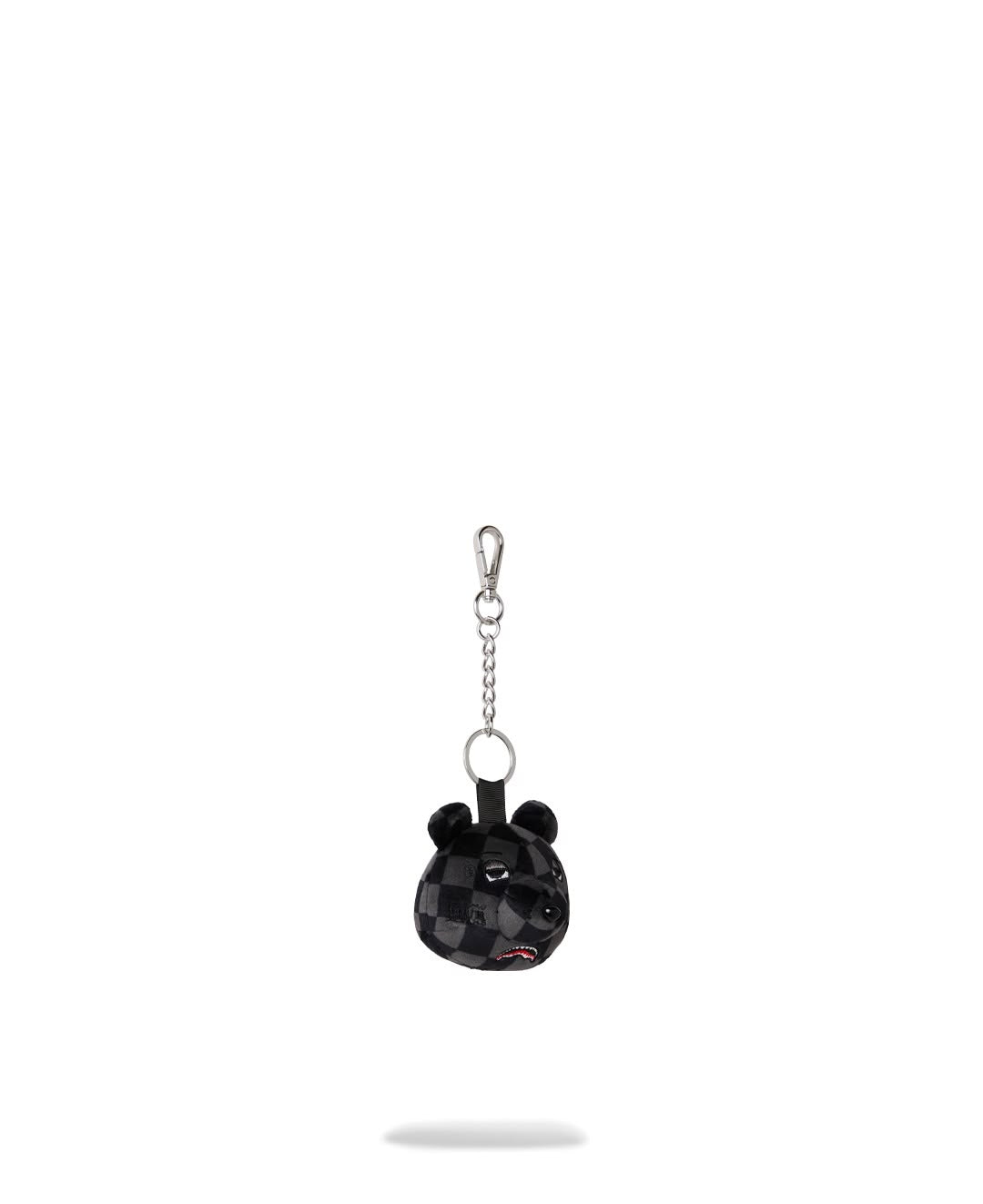 Portachiavi Sprayground nero GREY CHECKER BEAR HEAD KEYCHAIN