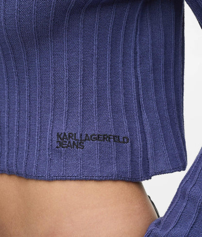 Maglia Karl Lagerfeld Jeans cropped a lupetto donna