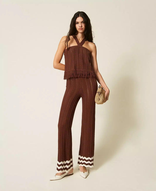 Pantalone Twinset Actitude in maglia donna