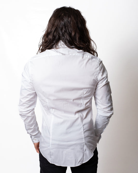 Camicia Calvin Klein "Slim Poplin white" uomo