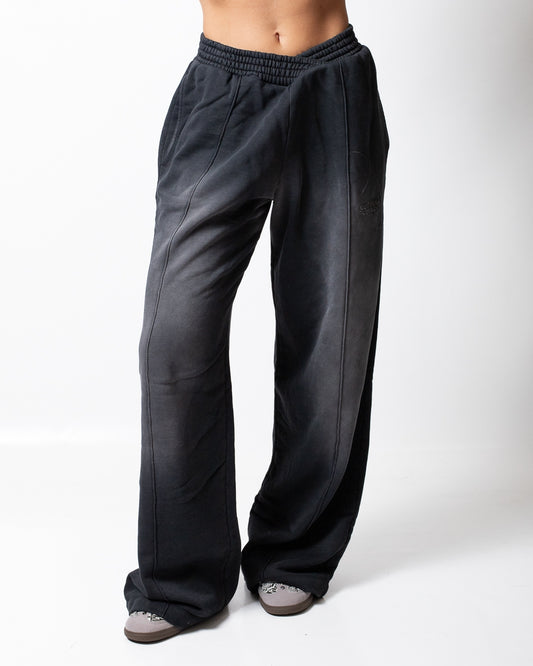 Pantalone Comme des Fuckdown in felpa con nervature e ricamo donna
